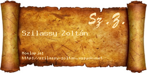 Szilassy Zoltán névjegykártya