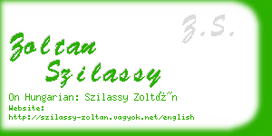 zoltan szilassy business card